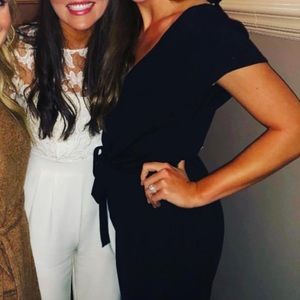 Black short sleeve jumpsuit